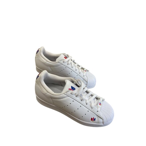 Adidas Superstar Pure J womans white leather sneakers size 5 SKU 8481 - Picture 8 of 16